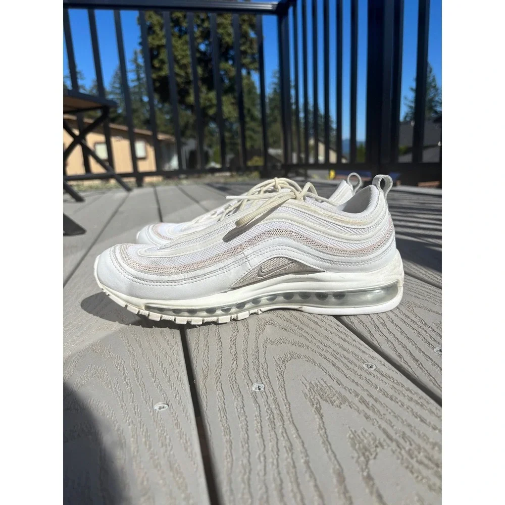Nike‎ Air Max 97 Sneakers White Silver Athletic Running Shoes Women's